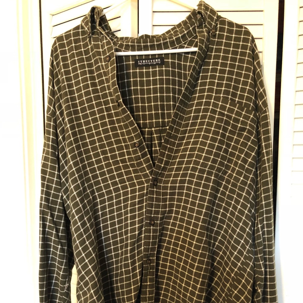 Olive Green Flannel